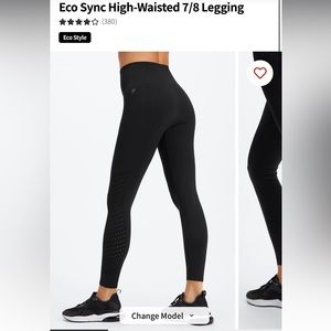 Fabletics Eco Sync High-Waisted 7/8 Legging, Size Small